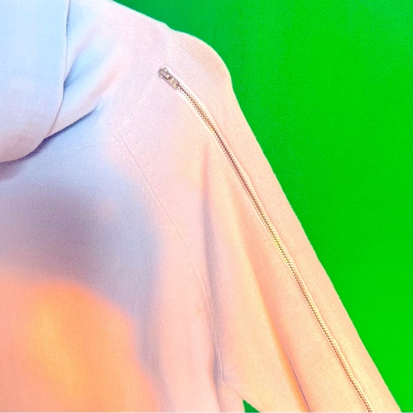 Zipped Sleeves S/M Wide Light Blue Elegant Sweater French Connection High Neck - Picture 8 of 12